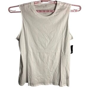 NWT Torrid Vintage Cotton Jersey High Neck Tank Bright White 1X